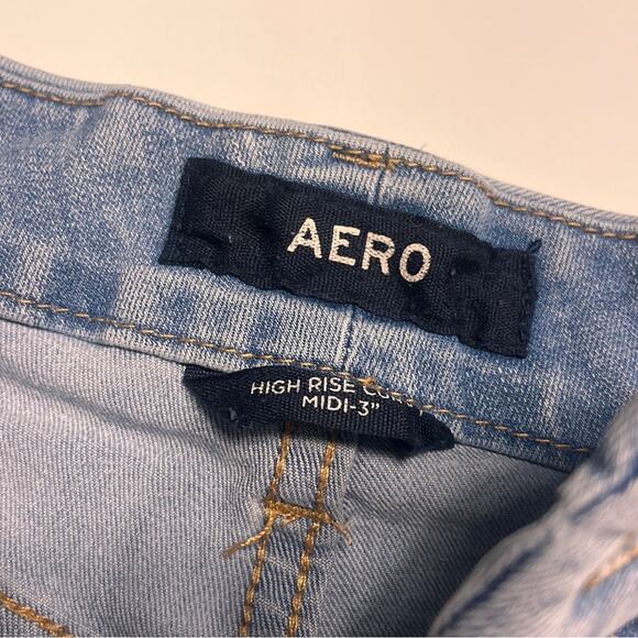 Aeropostale High Rise Curvy Midi Shorts 3” Sz 8 - Picture 6 of 9